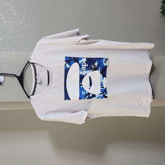 Bape Other - Aape by Bathing Ape Blue Camo Graphic Men's T-Shirt Size Large